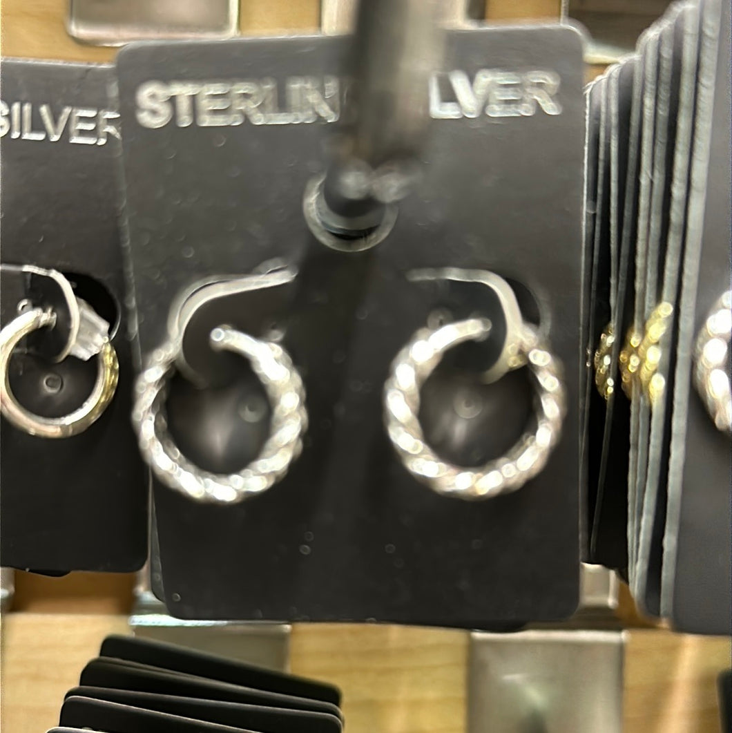 Sterling silver hoop