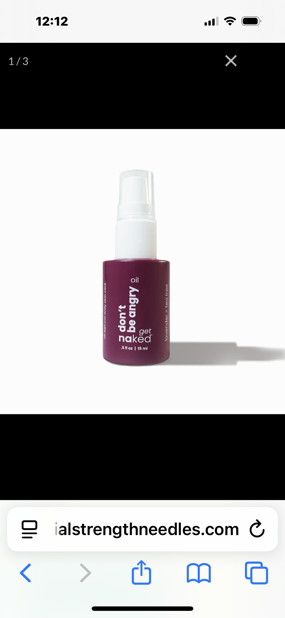 (Naked oil) Don’t  Be Angry Oil (same as naked oil) new packaging